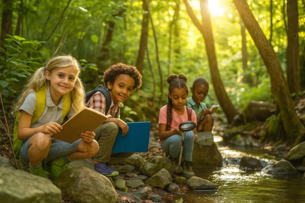 nature science for kids while hiking